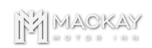 Mackay Motor Inn logo - white